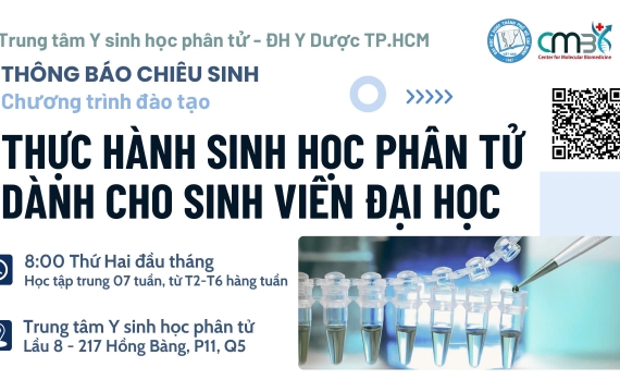 THÔNG BÁO CHIÊU SINH Chương trình đào tạo “THỰC HÀNH SINH HỌC PHÂN TỬ DÀNH CHO SINH VIÊN ĐẠI HỌC” 2025