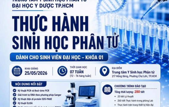 THÔNG BÁO CHIÊU SINH CHƯƠNG TRÌNH ĐÀO TẠO THỰC HÀNH SINH HỌC PHÂN TỬ DÀNH CHO SINH VIÊN ĐẠI HỌC – KHÓA 1
